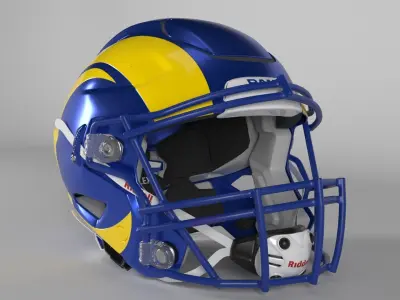 LOS ANGELES RAMS Helmet Football NFC WEST PBR updated 2025 3D model