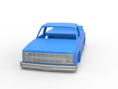 Shell of Vintage NASCAR race truck Scale 1 to 25 3D print model