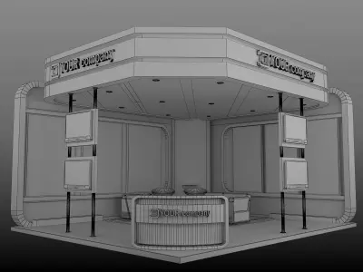 Booth Exhibition Stand a555b 3D model