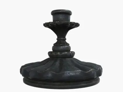 Antique Victorian Candle Low-poly 3D model