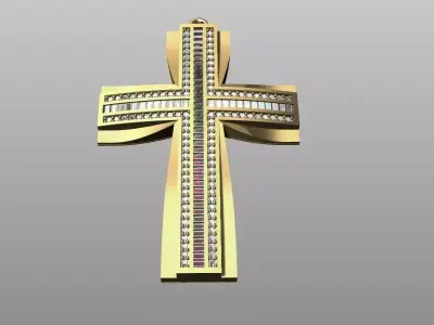 Cross pendant or necklace 3D print model