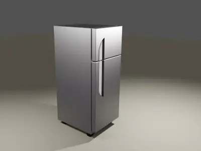Fridge - Freezer - Refrigerator - Inox - Geladeira Low-poly 3D model