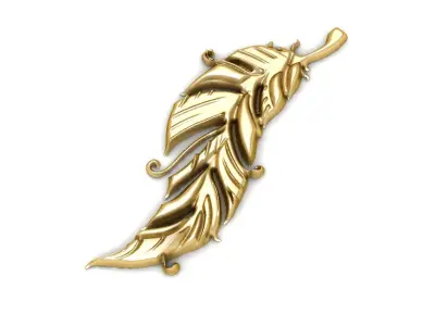 Luxury Leaf Pendant 3d Printable Model 3D print model