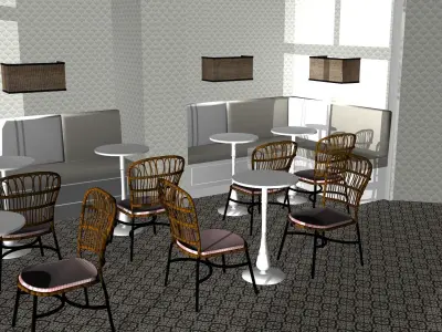 COMPLETE COFEE SHOP  3D model