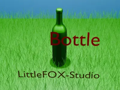 bottle Low-poly 3D model