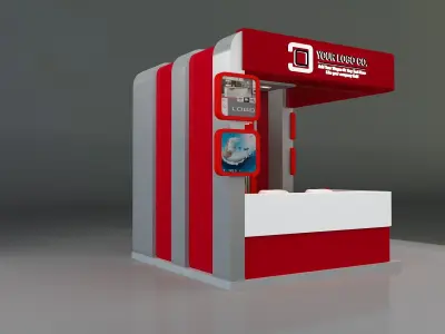 Booth Exhibition Stand a198 3D model