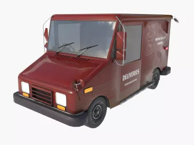 Grumman bread truck Low-poly 3D model