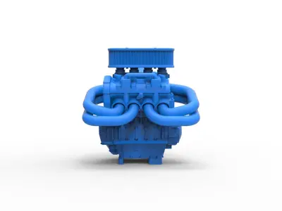 Engine of Ape car proto Scale 1 to 25 3D print model