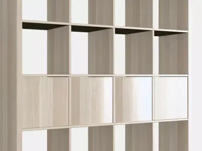 KALLAX Shelving unit with 4 inserts 20 Low-poly 3D model