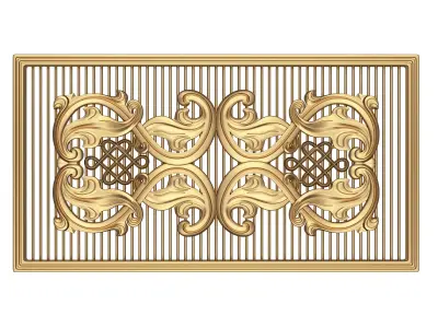 Lattice Carved Panel for CNC Low-poly 3D model