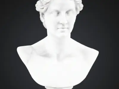 Classical Female Bust Sculpture  3D model