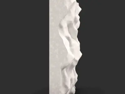 Uneven Boulder Wall High Poly Mesh 3D print model