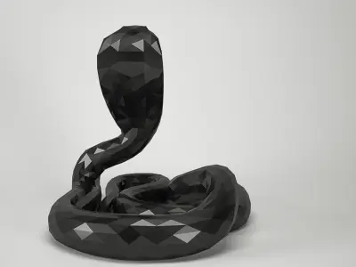 Snake Cobra Low-poly Low-poly 3D model