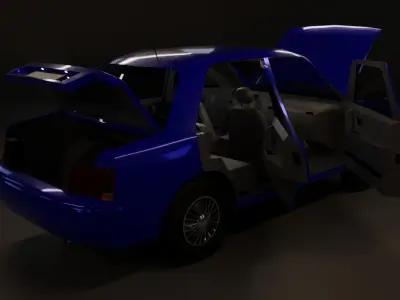Original lowpoly toy car 3D model