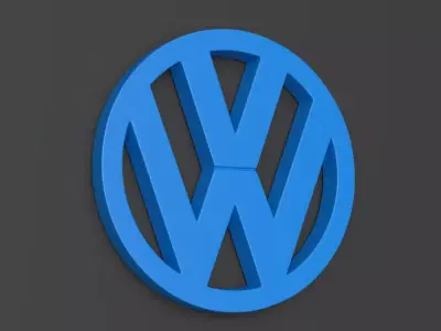 Volkswagen logo 01 3D print model