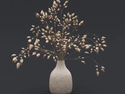 Dried Grass Flowers I 3D model