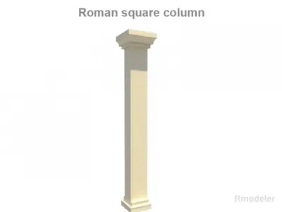 Roman Square column 3D model