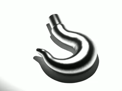 steel hook 3D print model