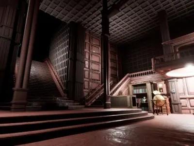 Wood Manor Kit  Low-poly 3D model