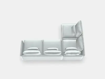 SODERHAMN Corner sofa 4-seat 1 3D model