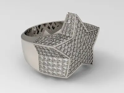 Star ring v2 3D print model