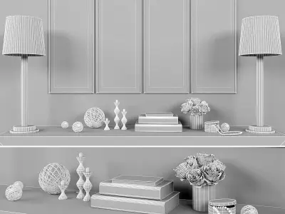 Decorative set-3 london skyline wall art bedroom furniture se... Low-poly 3D model