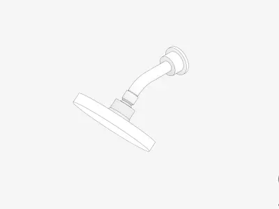 Shower - Head - Luxury - Pin - 150mm Rose - Round Low-poly 3D model