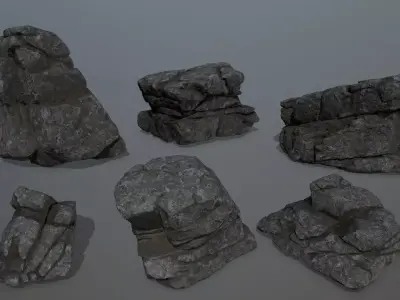 rocks rock Low-poly 3D model