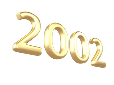 Year Number 2002 v1 002 Low-poly 3D model