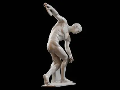 Discobolus Low-poly 3D model
