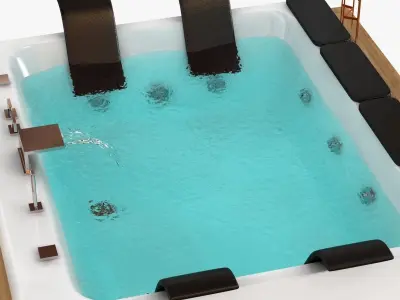 blubleu thais art bath jacuzzi 3D model