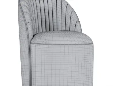 Cavoli Swivel Strip Dining Chair 3D model