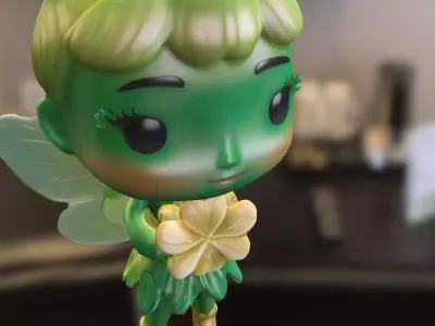 Clover Bunny Fairy Low-poly 3D model