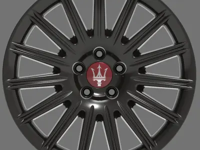 Original Maserati GT3200 rim wheel rear 9-5 x 18 BBS design 3D model
