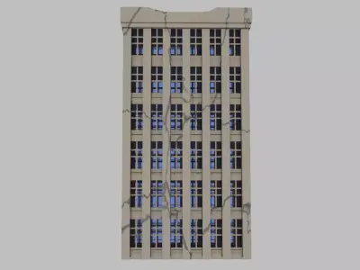 Building tall with windows 3D model