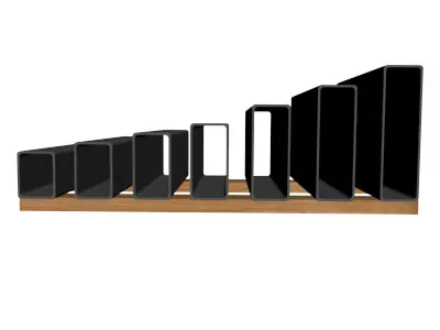 1 4in Wall x4in Rectangle Tube 3D model