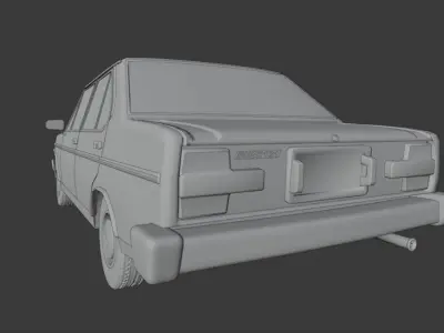 Fiat 131 Mirafiori Car Low-poly 3D model
