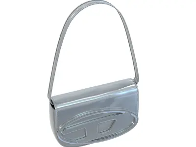 Diesel 1DR logo-plaque Bag Silver Low-poly 3D model