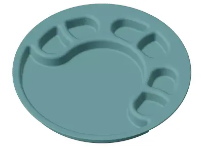 Plastic Premium Partition Plate 3D model