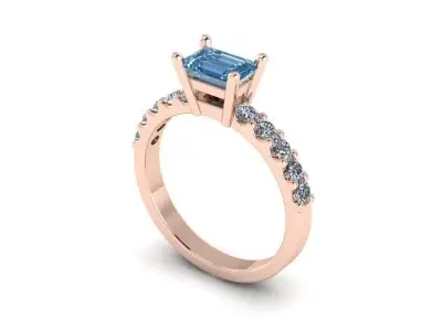 Engagement Ring 222 3D print model