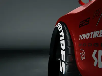 Dodge Challenger Hellcat quad turbo  3D model