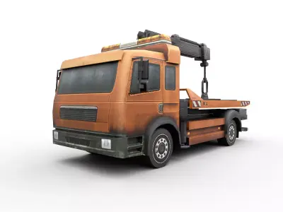 Car towing Low-poly 3D model