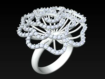 Diamond Ring - Womens Rings - N3782 3D print model