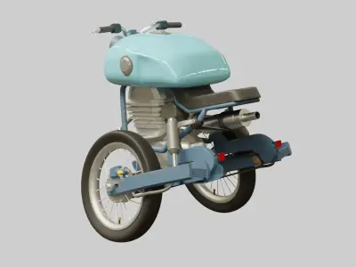 Bicycle concept Low-poly 3D model