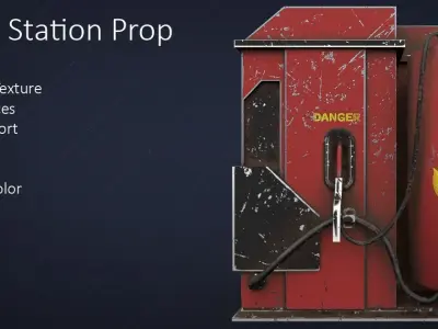 Gas Station Prop 3D model