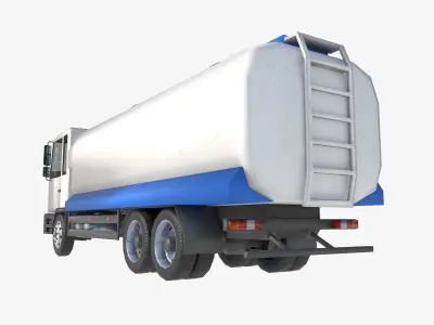 cistern truck Low-poly 3D model