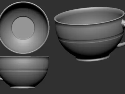 Cup Decorative - 3D Model to print Free Download Free 3D print model