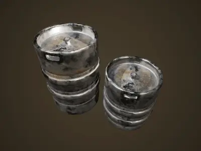 Beer Keg -PBR Game Ready 3D model Low-poly 3D model