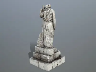 Statue 5 aphrodite Low-poly 3D model