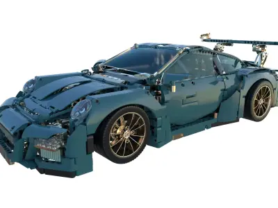 LEGO Porsche GTR 3 High-Quality 3D Model  3D model